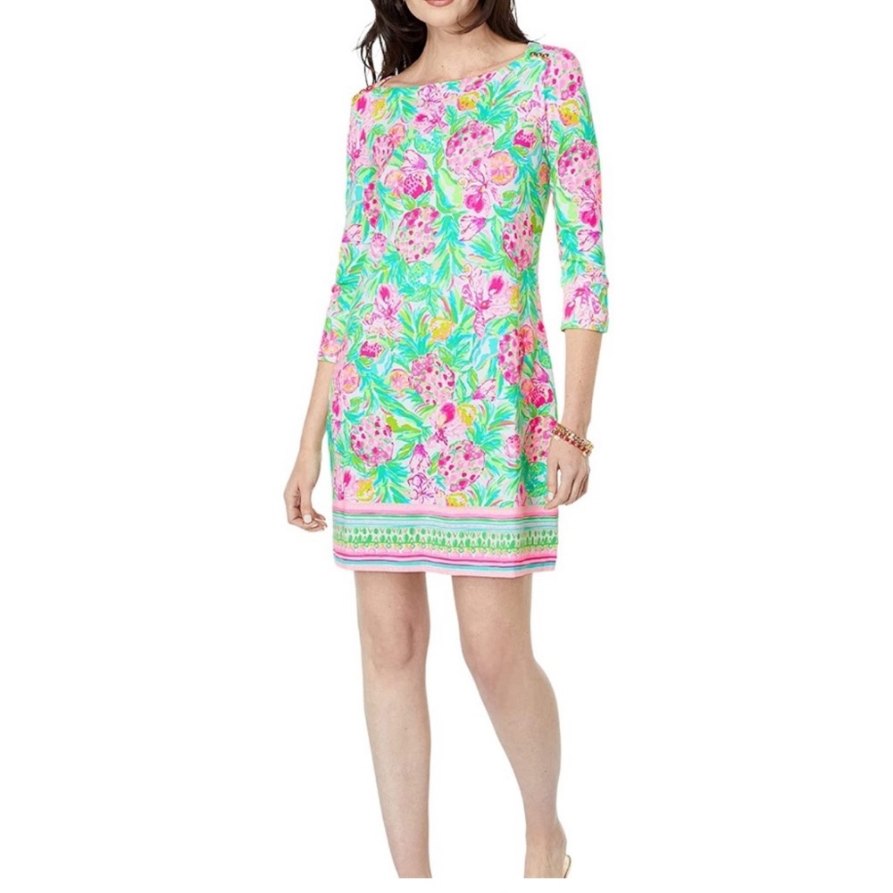 NWT Lilly Pulitzer Sophie Dress Pear Necessaties Size Large